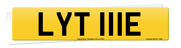 Registration number LYT 111E